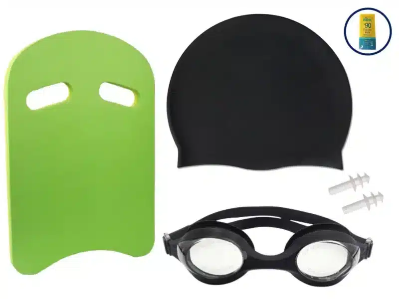KIT PARA NATACIÓN TABLA GORRO LENTES PORTO JUNIOR